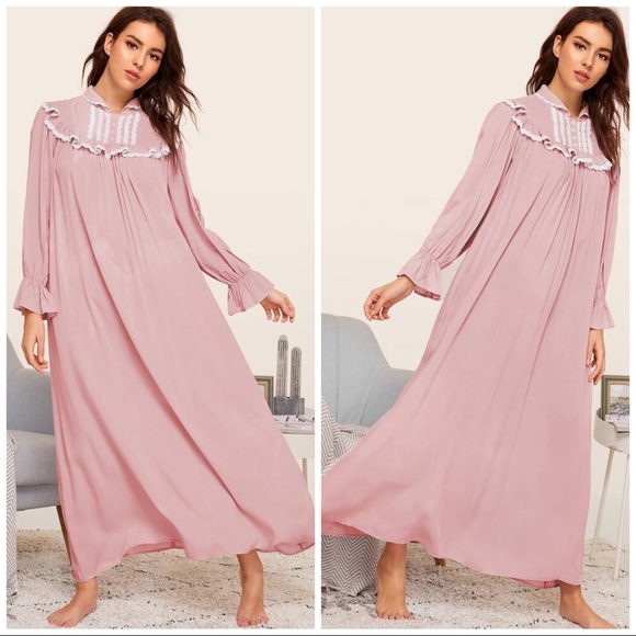 New Pink Vintage Lace Nightgown - Picture 2 of 3